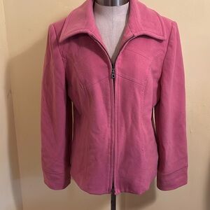 Pretty in pink Tribal women’s zip up jacket sz 6 wool and cashmere